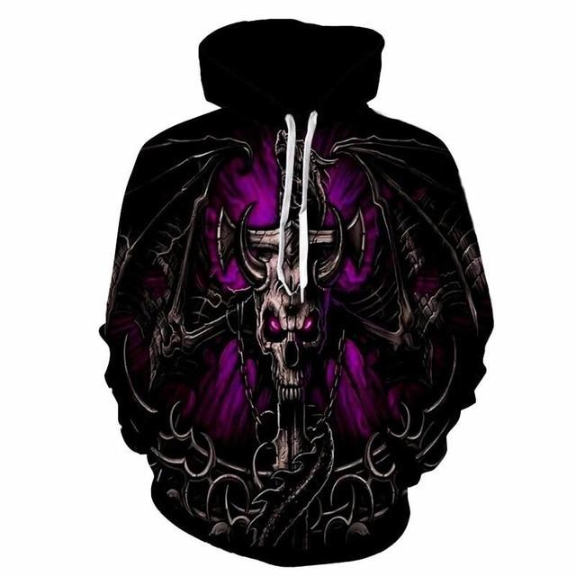 3D Printed Tattoos Skull Hoodies