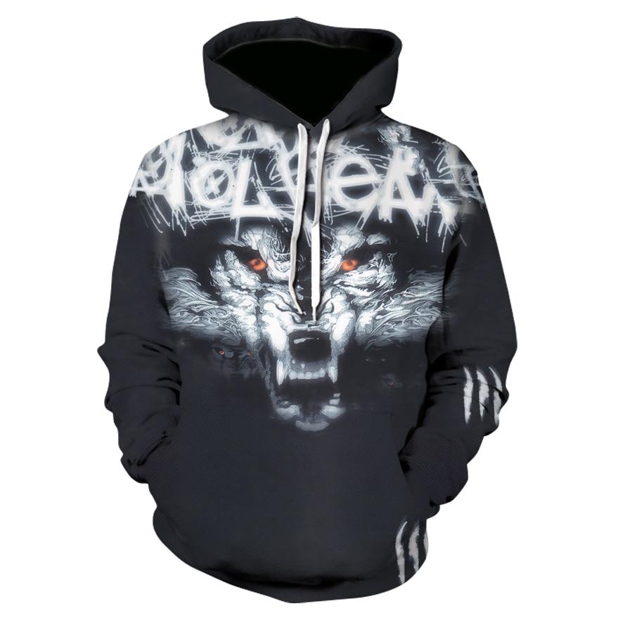 Wolf Printed Hoodies