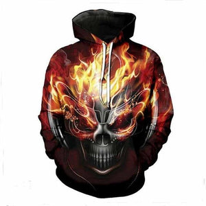 Skull Printed  Hoody