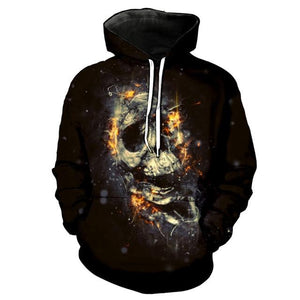 Skull Printed  Hoody